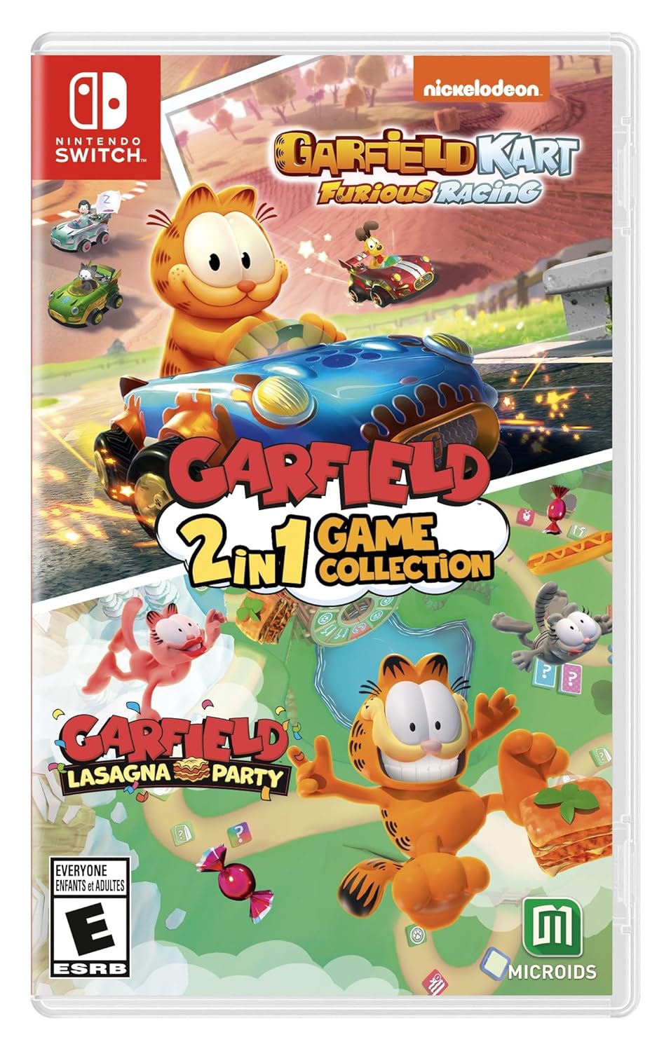 Nintendo Switch Garfield 2-In-1 Game Collection: Garfield Kart Furious Racing and Garfield Lasagna Party