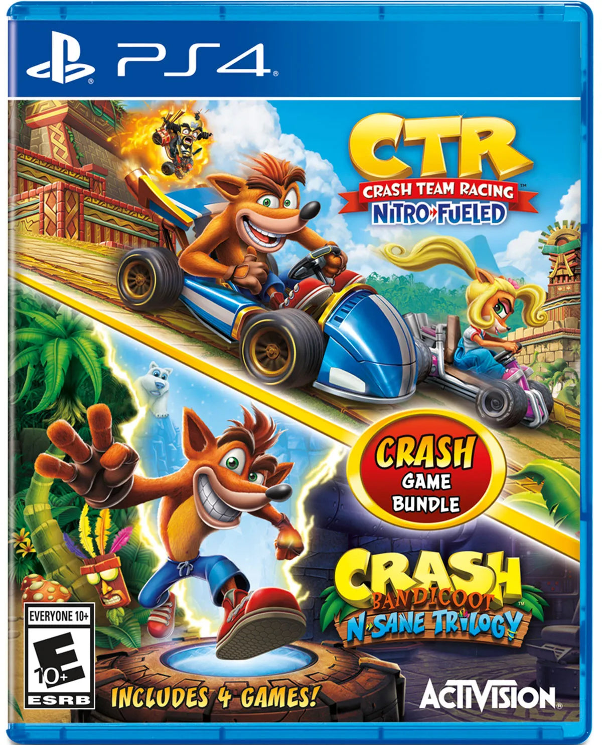 Ps4 Crash Team Racing Nitro-Fueled + Crash Bandicoot N. Sane Trilogy Double Pack
