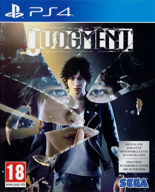 Judgment PS4 europinis viršelis, PEGI 18