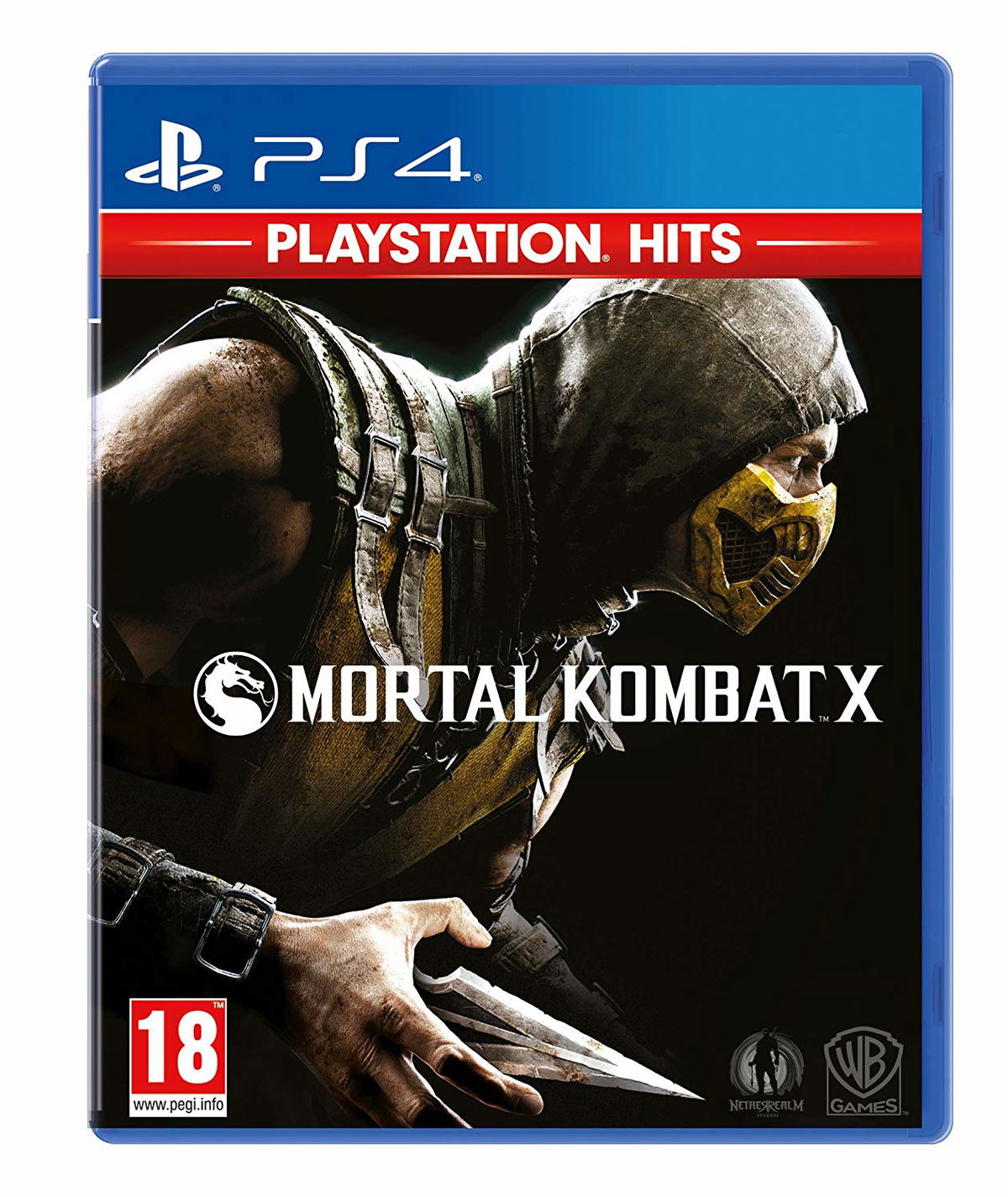 Mortal Kombat X PS4 PlayStation Hits europinis viršelis, PEGI 18